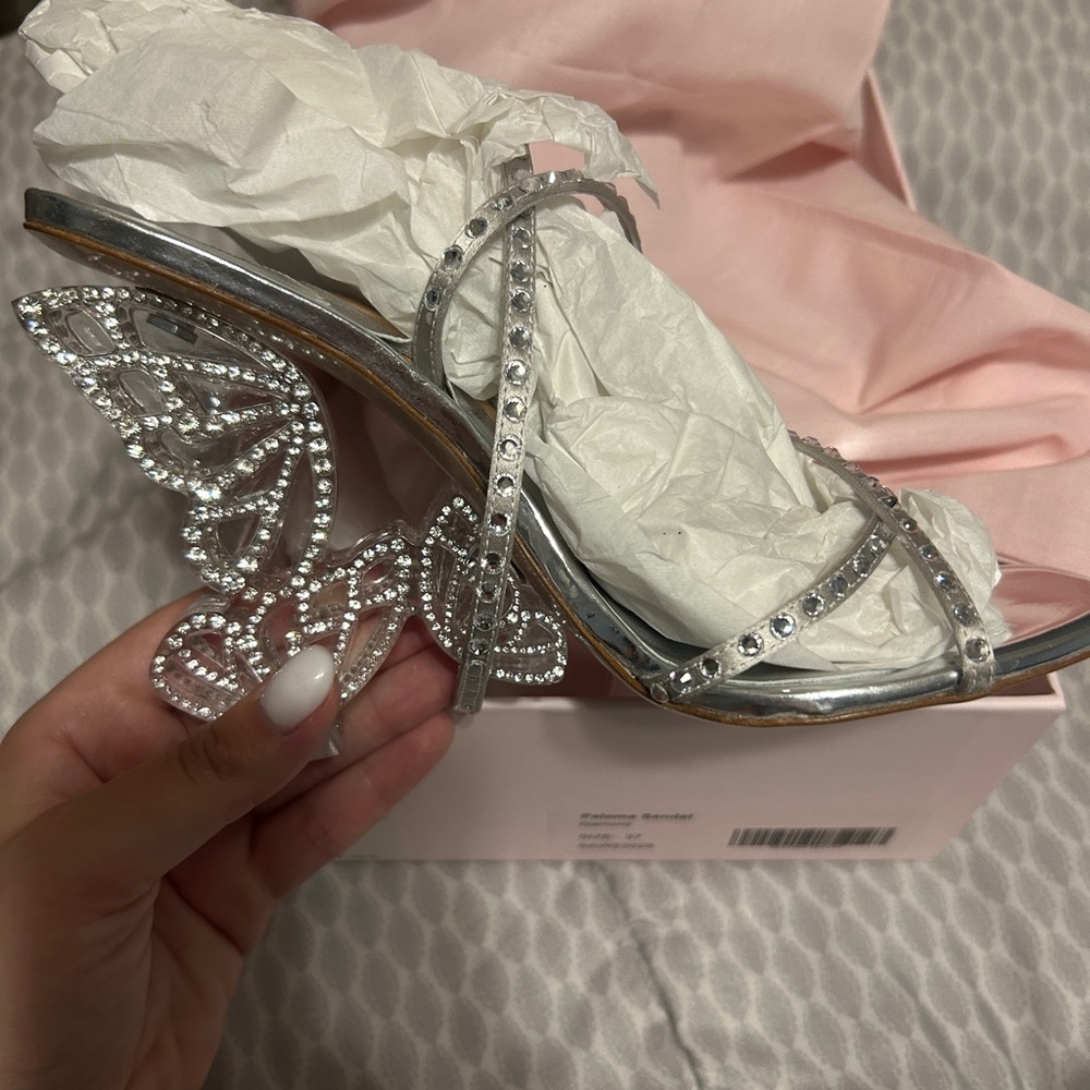 Sophia Webster "Paloma Sandal" butterfly crystal heel